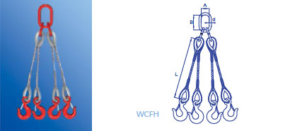 Four Legs Spliced Wire Rope Sling